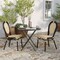 Merrick Lane Toulon Set of Two Stacking Thonet Bistro Style Chair, PE Cane Rattan Seat, and Metal Frame for Indoor/Outdoor Use